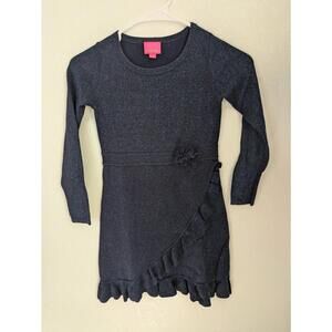 Lilly Pulitzer Stefani blue sparkle/shimmer sweater dress - 6/7